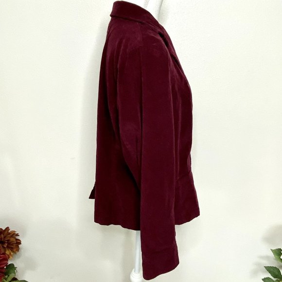 Lane Bryant Burgundy Blazer - Picture 2 of 4